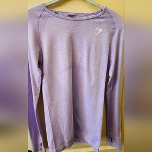 Gymshark Fitted Purple Long Sleeve Top